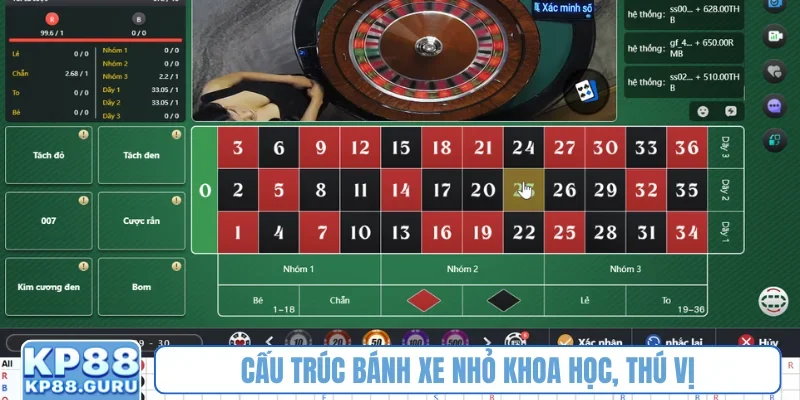Roulette KP88 - Theo dõi trái bóng, tìm vị trí dừng lại siêu chuẩn 2 Cấu trúc bánh xe nhỏ khoa học, thú vị