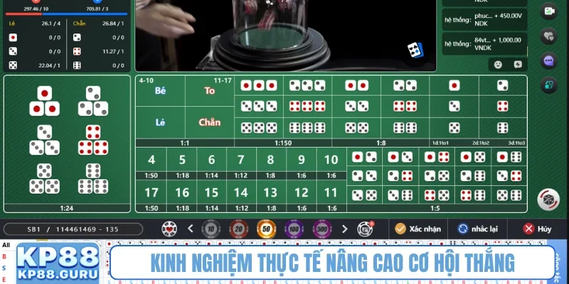 Tài xỉu KP88 - Kinh nghiệm, chiến thuật chơi hay, nhận ngay tiền tỷ 3 Kinh nghiệm thực tế nâng cao cơ hội thắng