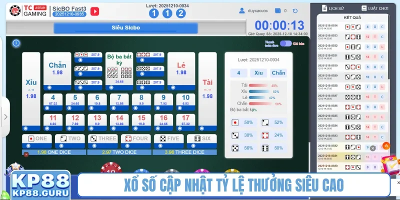 Xổ số KP88 4 Xổ số cập nhật tỷ lệ thưởng siêu cao