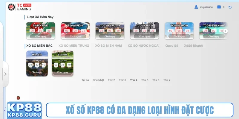 Xổ số KP88 1 Xổ số KP88 có đa dạng loại hình đặt cược